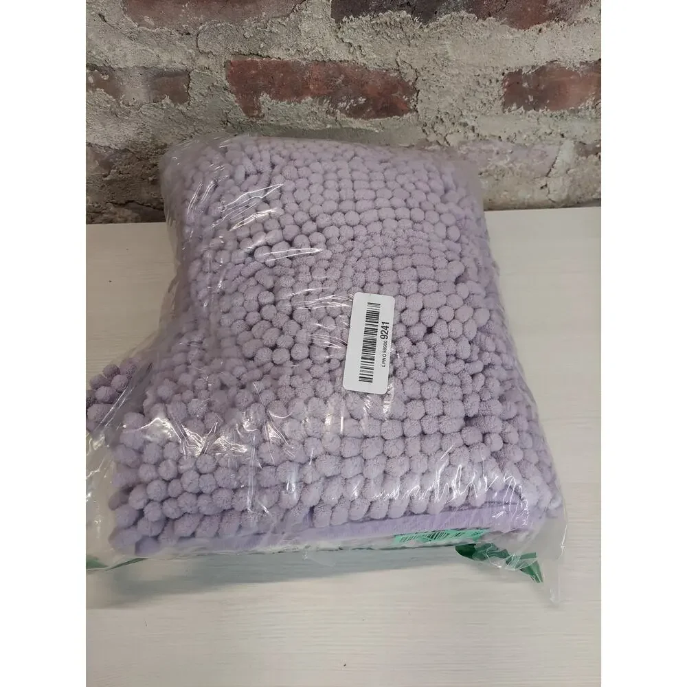 Bath Mat Non Slip Absorbent Shaggy Lavender Purple Bathroom Floor Rug 36×24x1